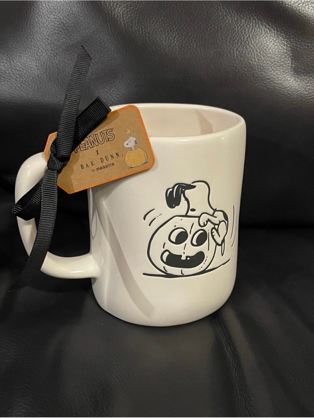 Halloween Rae Dunn Peanuts Snoopy Mug BEWARE OF THE BEAGLE Halloween Peanuts Mug